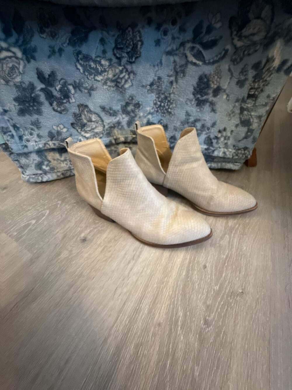 CL by Laundry Snakeskin Print Ankle Booties